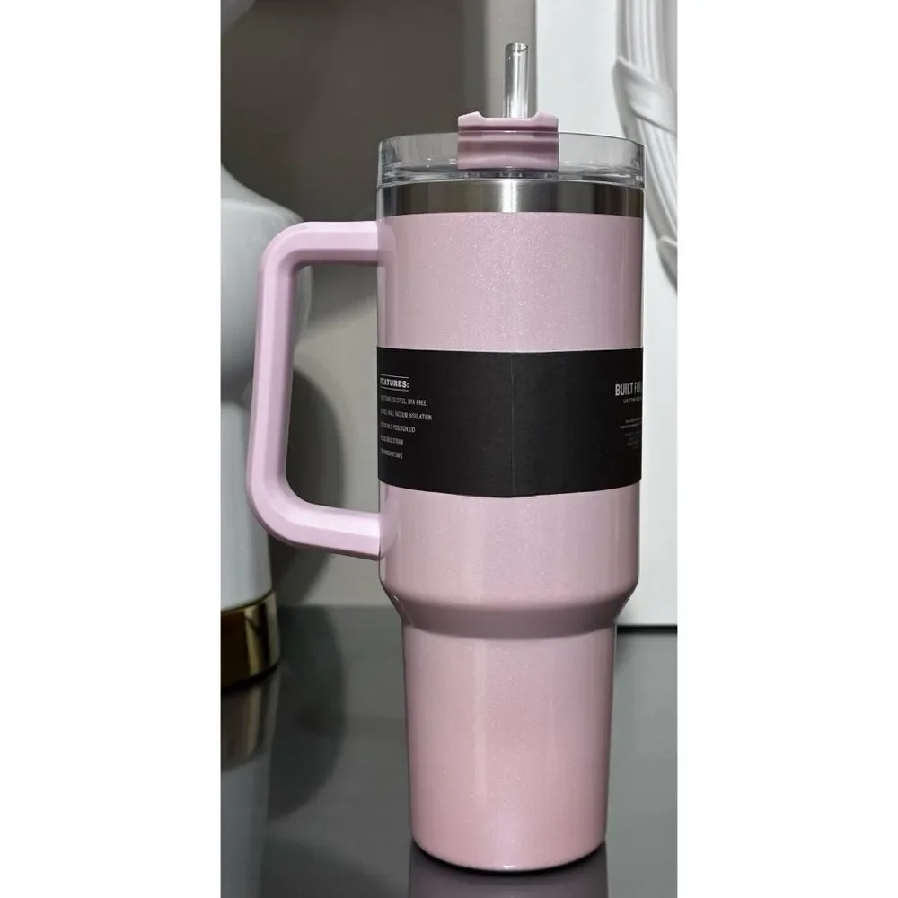 Stanley “OG” Adventure Quencher‎ 40oz Tumbler, PARFAIT PEARLESCENT PINK - Picture 2 of 4